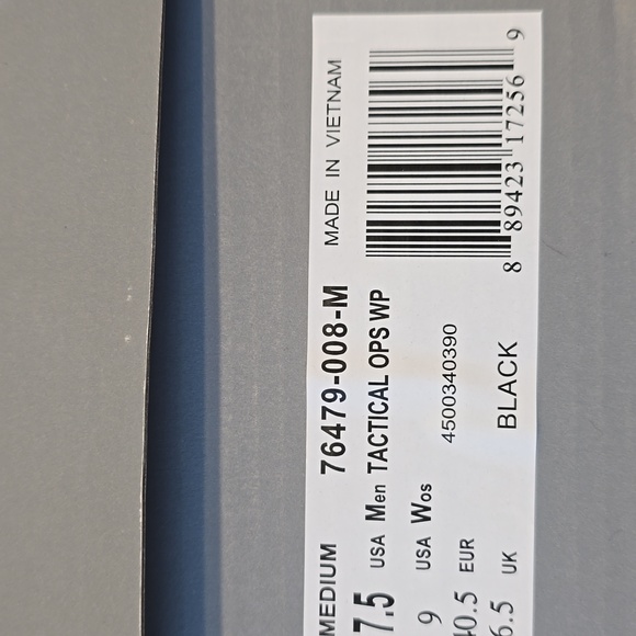 Men's Black Tactical Ops Waterproof Boot - Picture 5 of 6